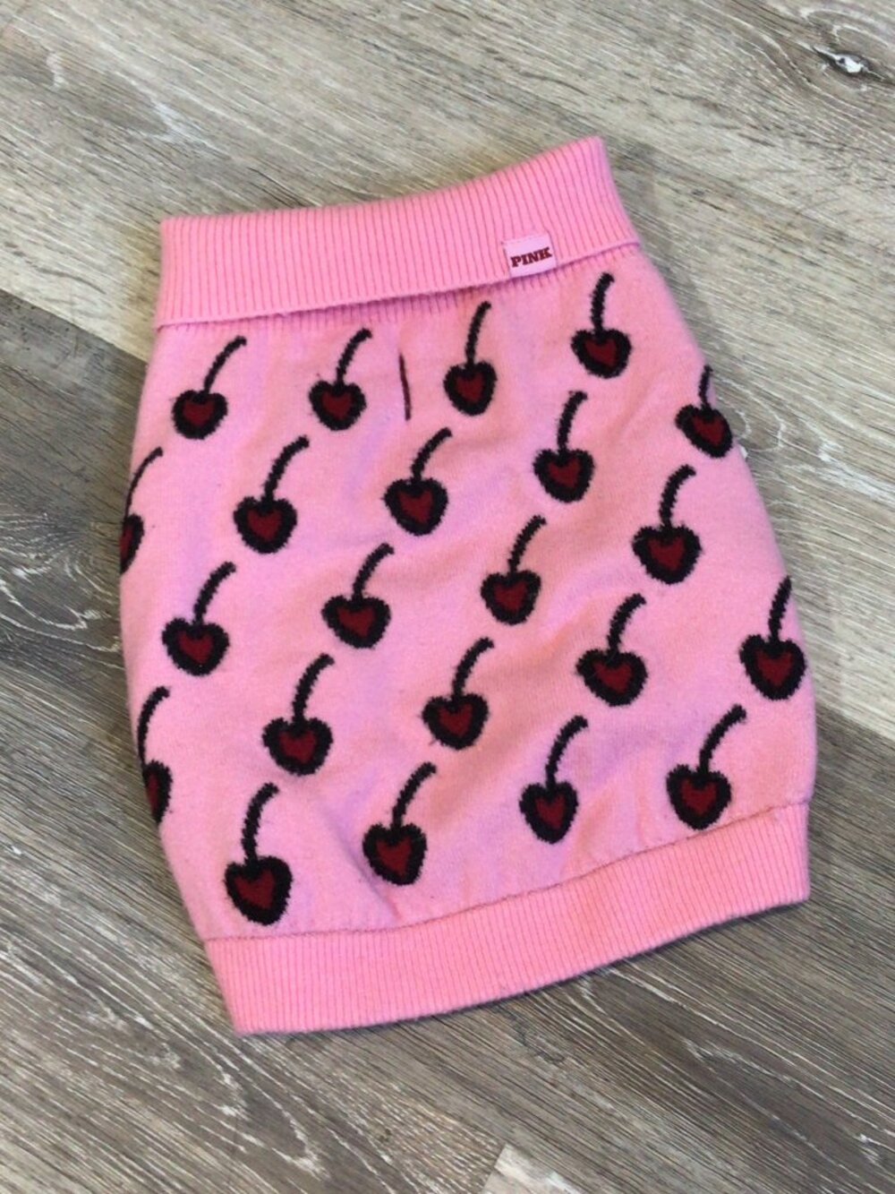 Victoria's Secret Pink Cherry Print Dog Sweater Size M
